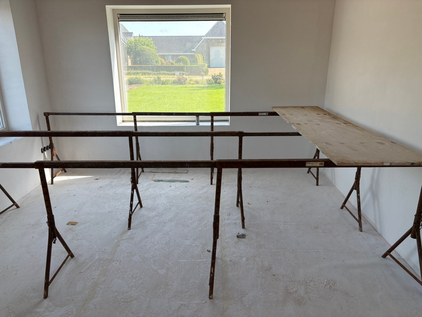 Stukadoor steiger circa 40 m2, Ophalen of Verzenden, Zo goed als nieuw, Rolsteiger of Kamersteiger, 5 meter of hoger