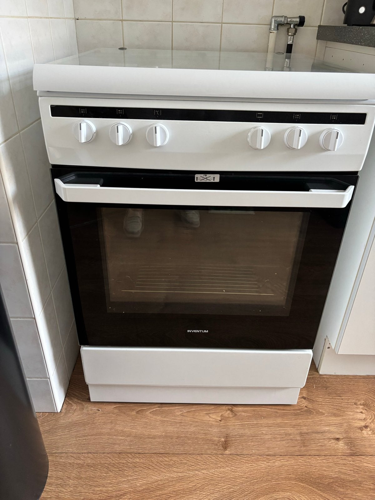 Inventum Vrijstaand Gasfornuis met Oven - Wit, Ophalen, Gebruikt, 60 cm of meer, 4 kookzones