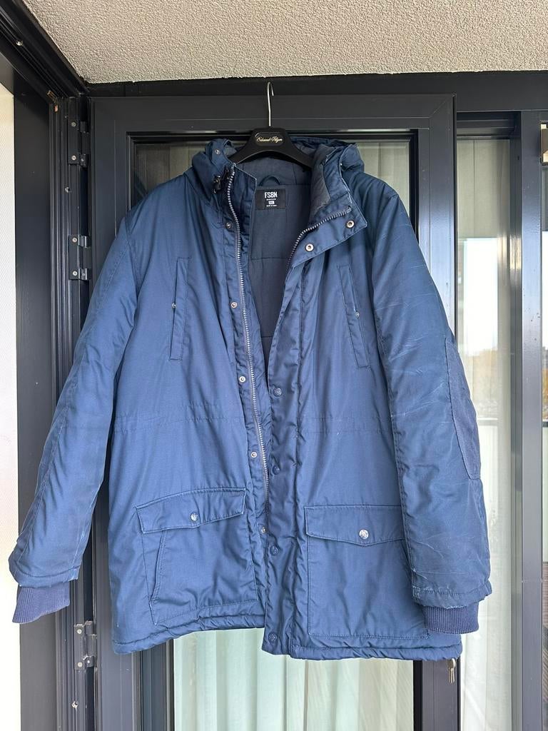 Jas parka heren van FBSN donkerblauw maat XXL., Ophalen of Verzenden, Zo goed als nieuw, Overige maten, Blauw