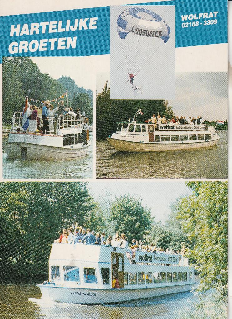 Hartelijke Groeten Wolfrat Loosdrecht, Ophalen of Verzenden, 1960 tot 1980, Gelopen, Noord-Holland