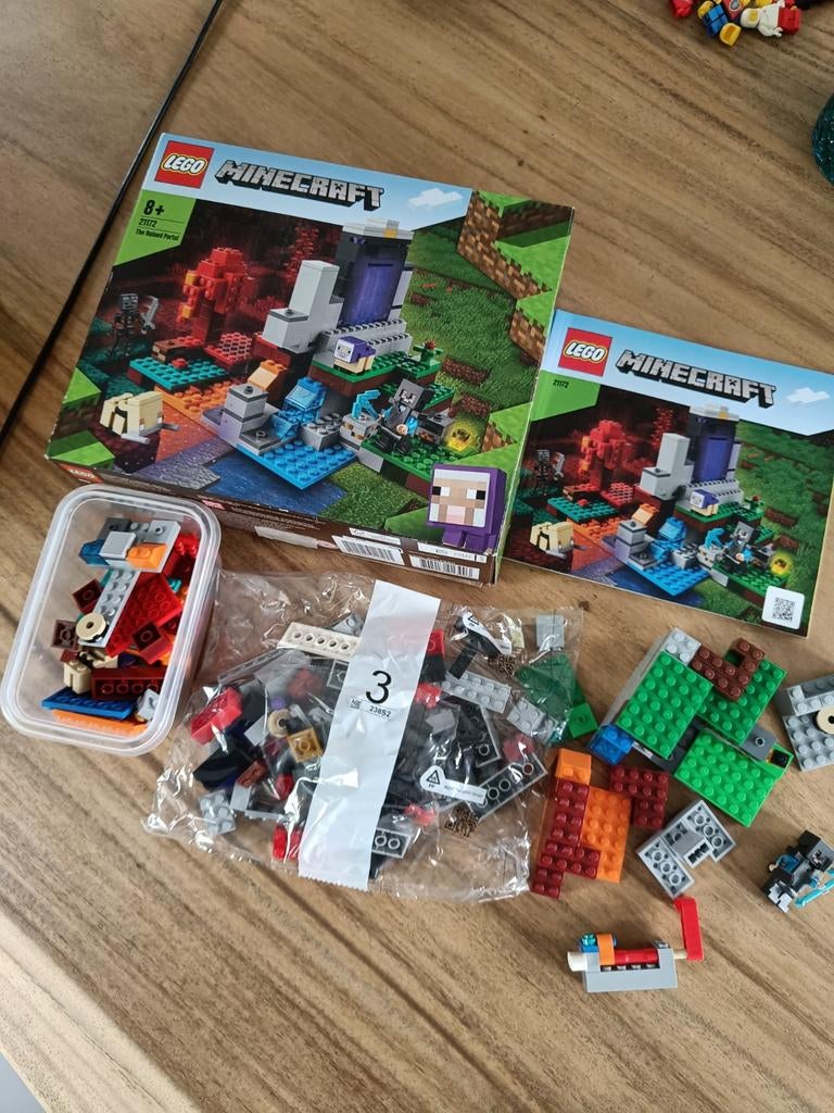Lego minecraft set 21172 the ruined portal, Compleet, Minecraft, Lego, Ophalen of Verzenden