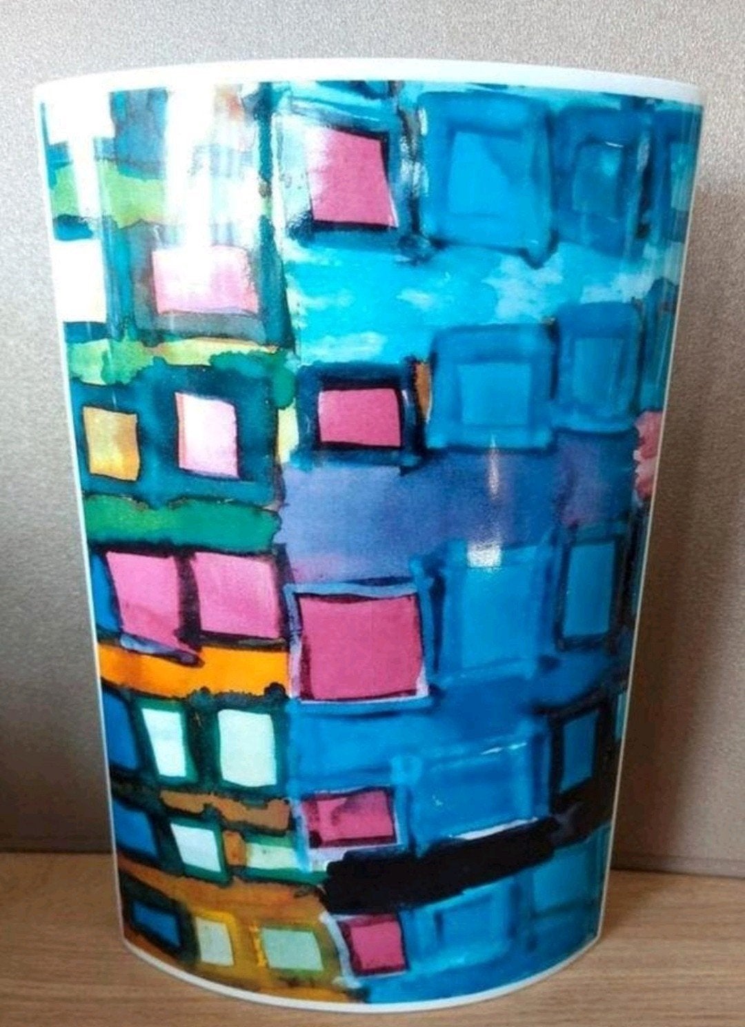 Els Schinkel Moderne kunstvaas met abstract patroon, Verzenden, Gebruikt, Steen/keramiek
