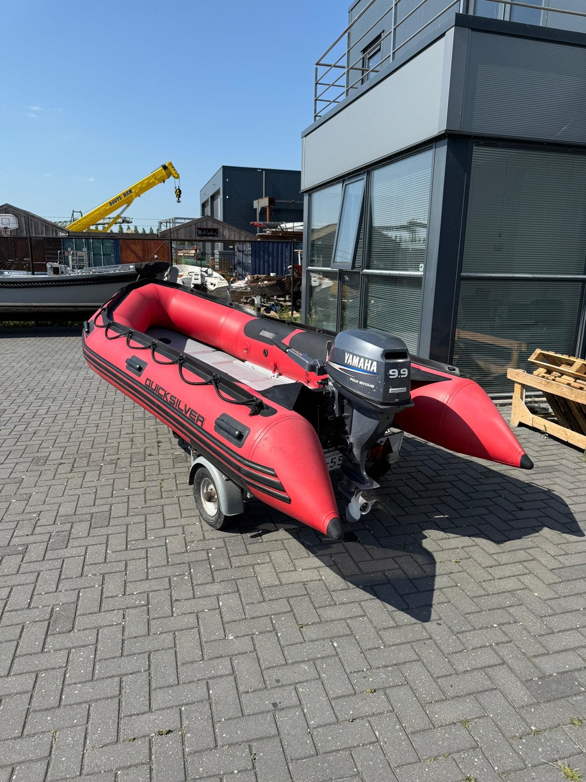 Quicksilver 380 Rubberboot met Yamaha 9,9pk, Ophalen, Quicksilver, PVC, Zo goed als nieuw