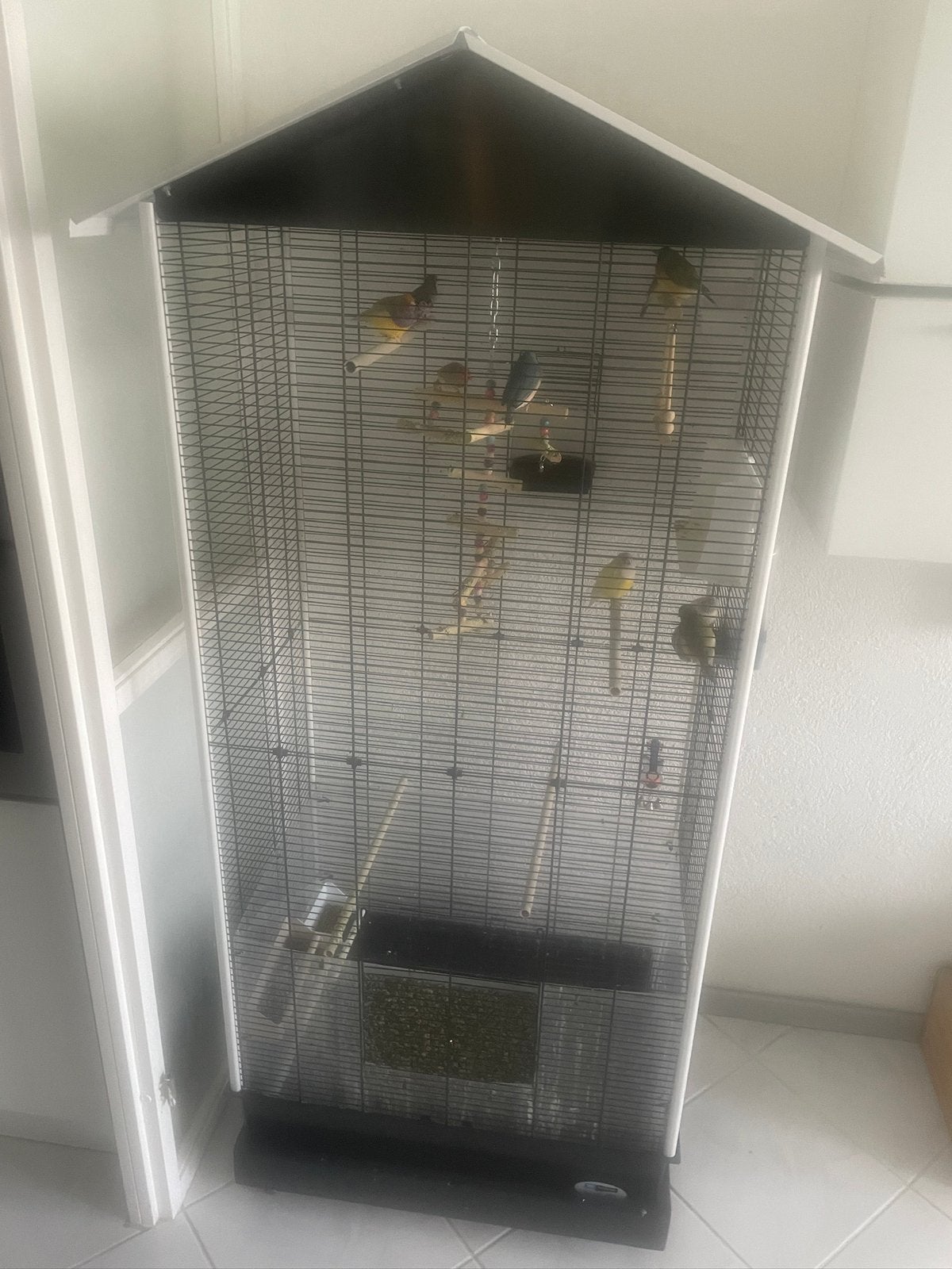 Vogel kooi compleet, Ophalen, Zo goed als nieuw, Metaal, Vogelkooi