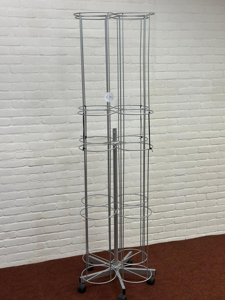Ballenrek voor 36 ballen, op wielen, draaibaar displayrek, Ophalen, Zo goed als nieuw, Overige typen