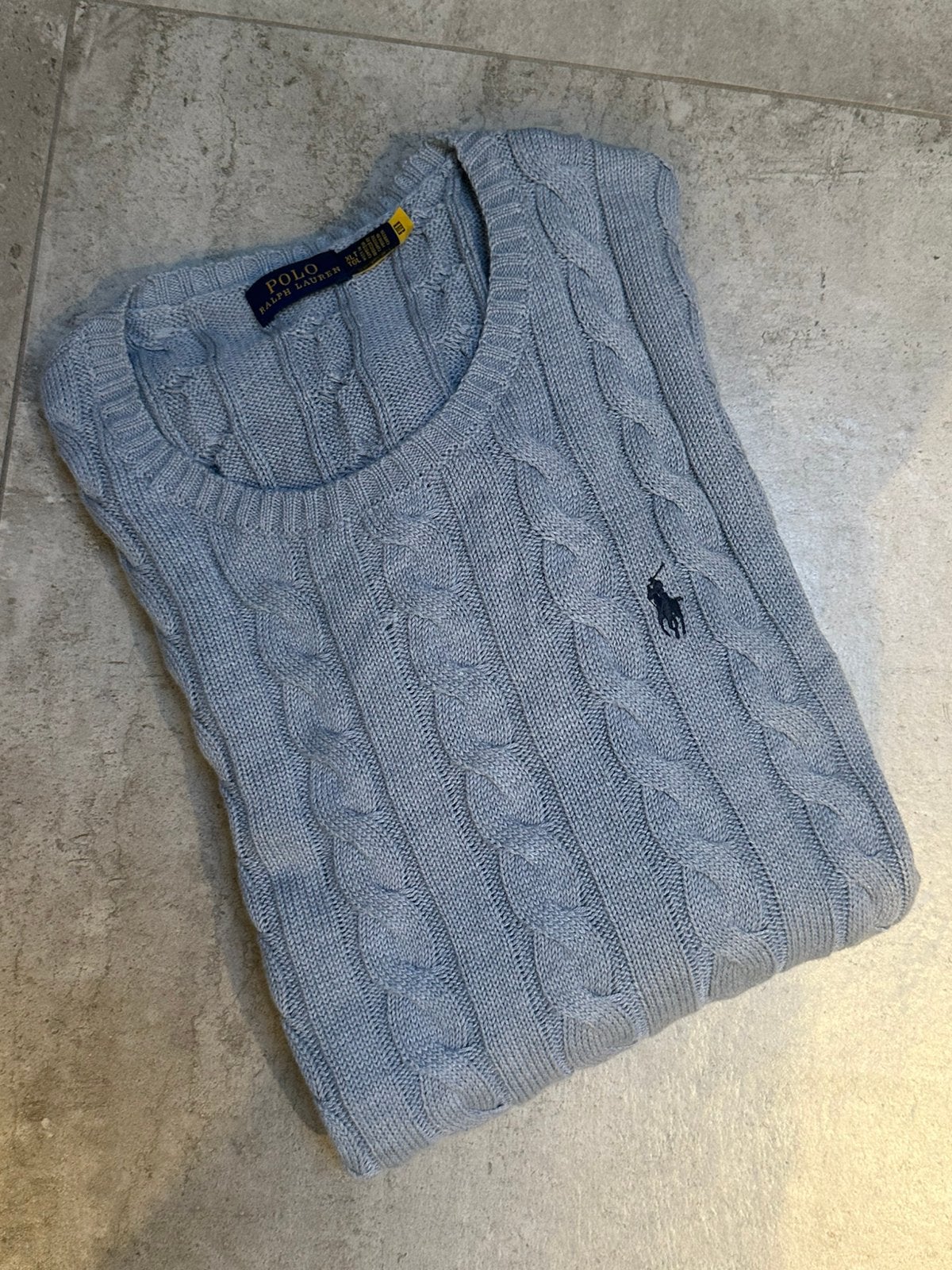 Ralph lauren Knit sweater - Maat XL - licht blauw, Ophalen of Verzenden, Zo goed als nieuw, Maat 56/58 (XL), Blauw