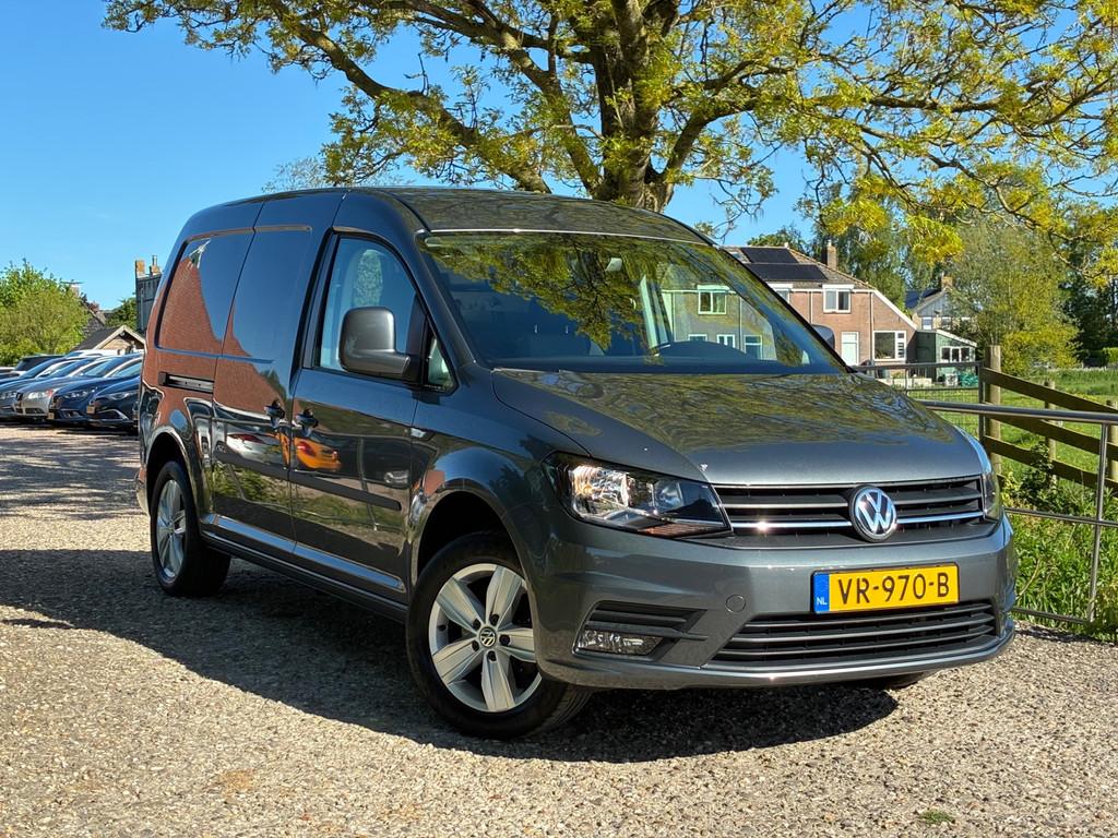 Volkswagen Caddy 2.0 TDI L2H1 BMT Maxi Highline | Automaat +, Auto's, Bestelauto's, Stof, Gebruikt, 4 cilinders, Volkswagen