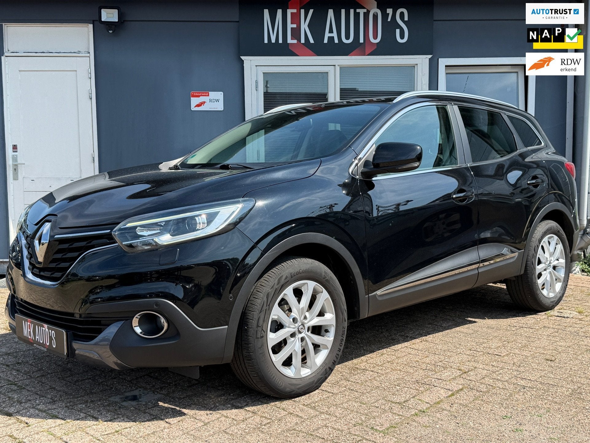Renault Kadjar 1.2 TCe Intens|1e Eign!|Camera|Navi|Pano|Voll, Auto's, Gebruikt, 4 cilinders, Zwart, Origineel Nederlands