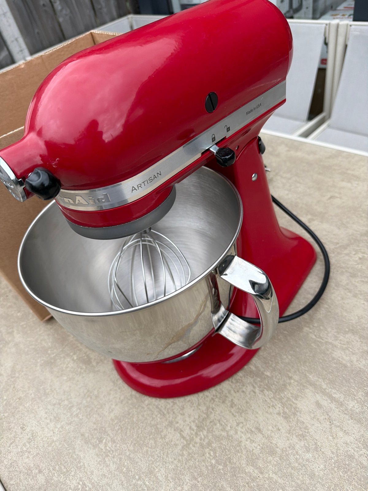 KitchenAid Artisan Keukenmixer - Rood, 4 liter of meer, Gebruikt, 3 snelheden of meer, Ophalen of Verzenden
