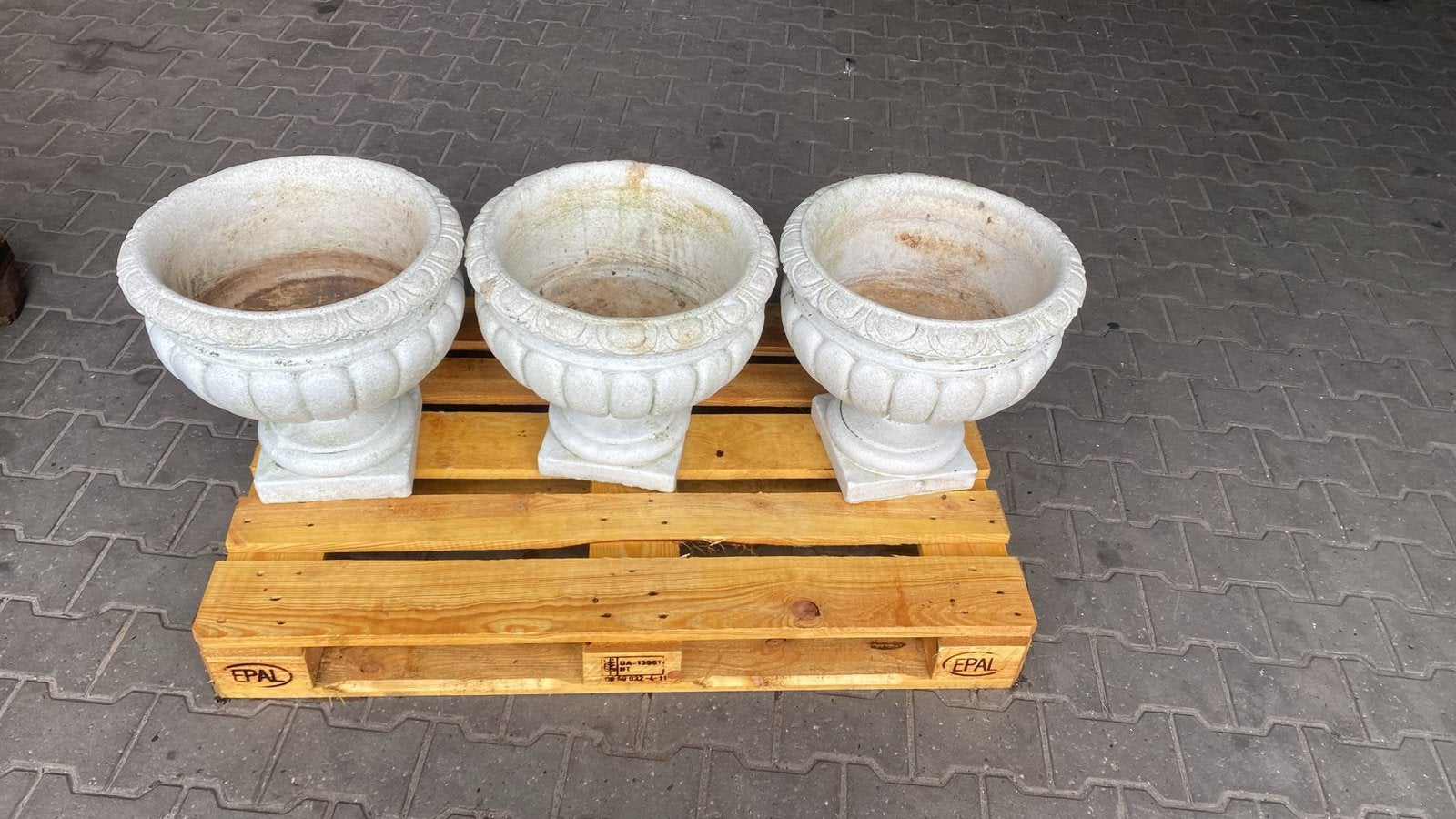 Betonnen bloembakken, Tuin en Terras, Ophalen, Rond, Minder dan 30 cm