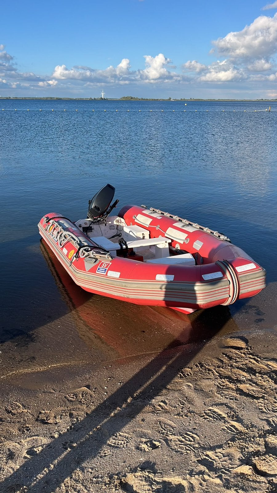 Rubberboot RIB + Mariner 25 PK + Pega Trailer, Watersport en Boten, Gebruikt, 4 m, Peddels, 2 m