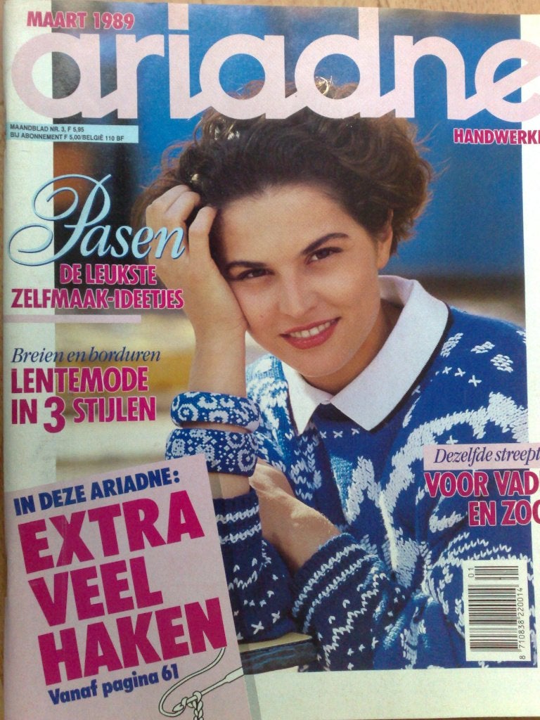 8 x Ariadne uit jaargang  1989 - 1990 - 1991, Verzenden, Zo goed als nieuw, Breien of Haken, Patroon of Boek