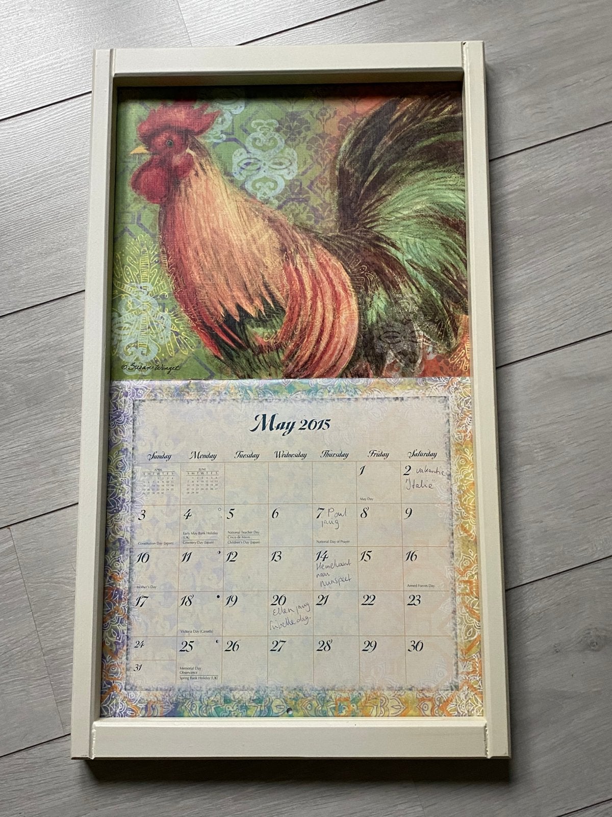 Kalenderhouder voor Lang Kalender 37 bij 64  kleur vanilla, Ophalen of Verzenden, Minder dan 50 cm, Schilderij