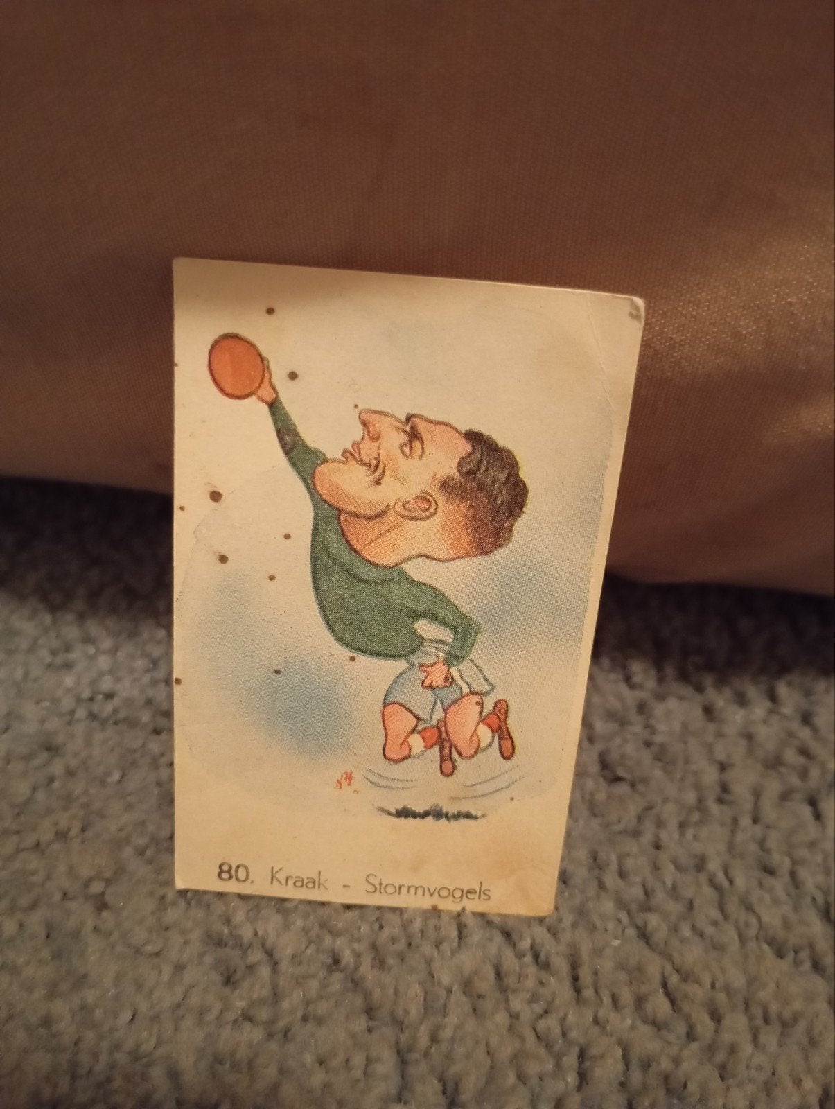 Vintage Kraak Stormvogels Voetbal  speler kaart, Ophalen of Verzenden