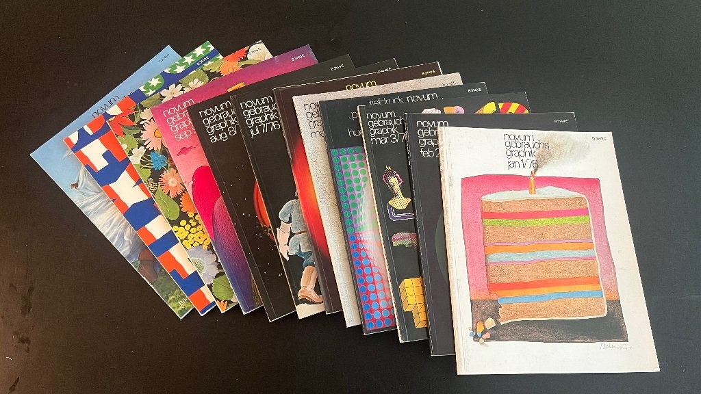 Novum Gebrauchsgrafik 1976 compleet, Ophalen of Verzenden, Zo goed als nieuw