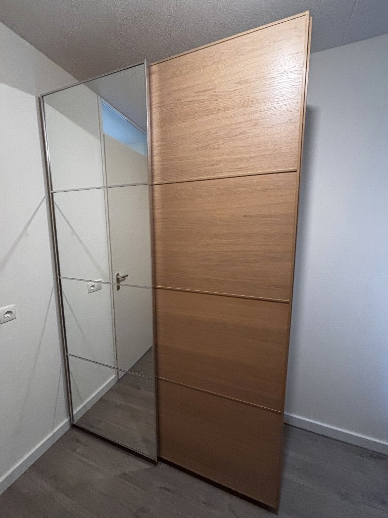 IKEA PAX kledingkast 236 cm hoog - spiegel en schuifdeuren, Ophalen, Gebruikt, 200 cm of meer, 150 tot 200 cm