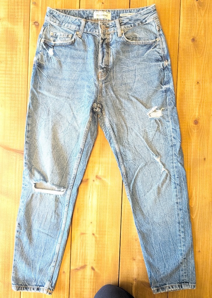 Pull & Bear Carrot Loose Fit Jeans Maat Eur 36 USA 29, Ophalen of Verzenden, Zo goed als nieuw, Blauw, W32 (confectie 46) of kleiner