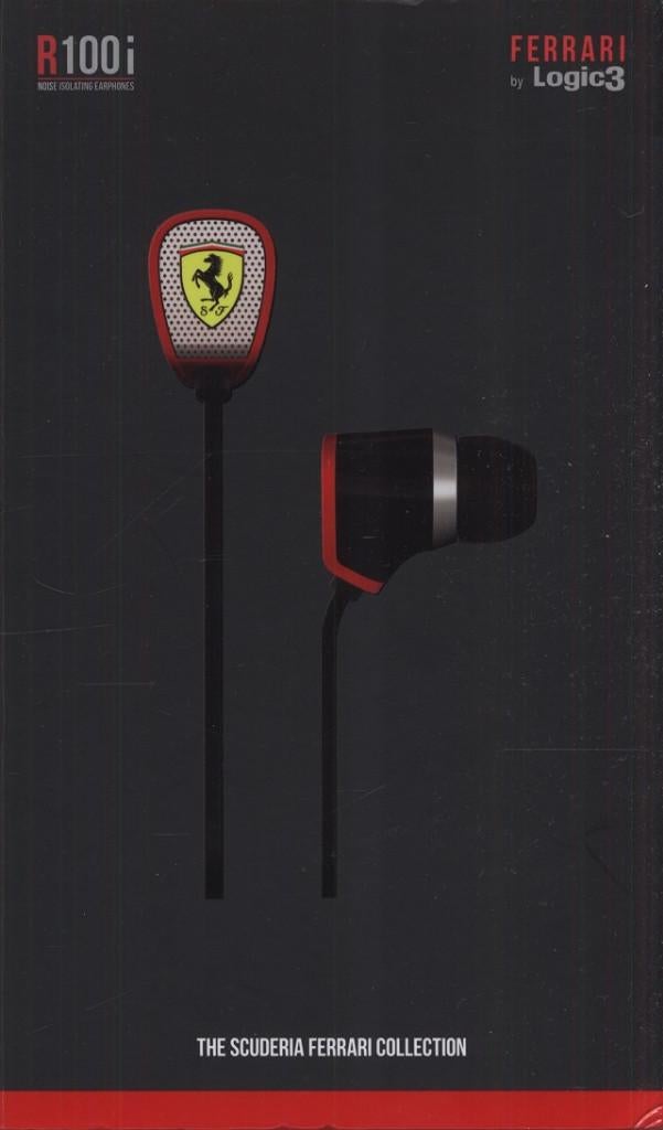 SCUDERIA FERRARI RED R100I NOISE ISOLATING EARPHONES LOGIC3, Verzenden, Nieuw, Overige merken