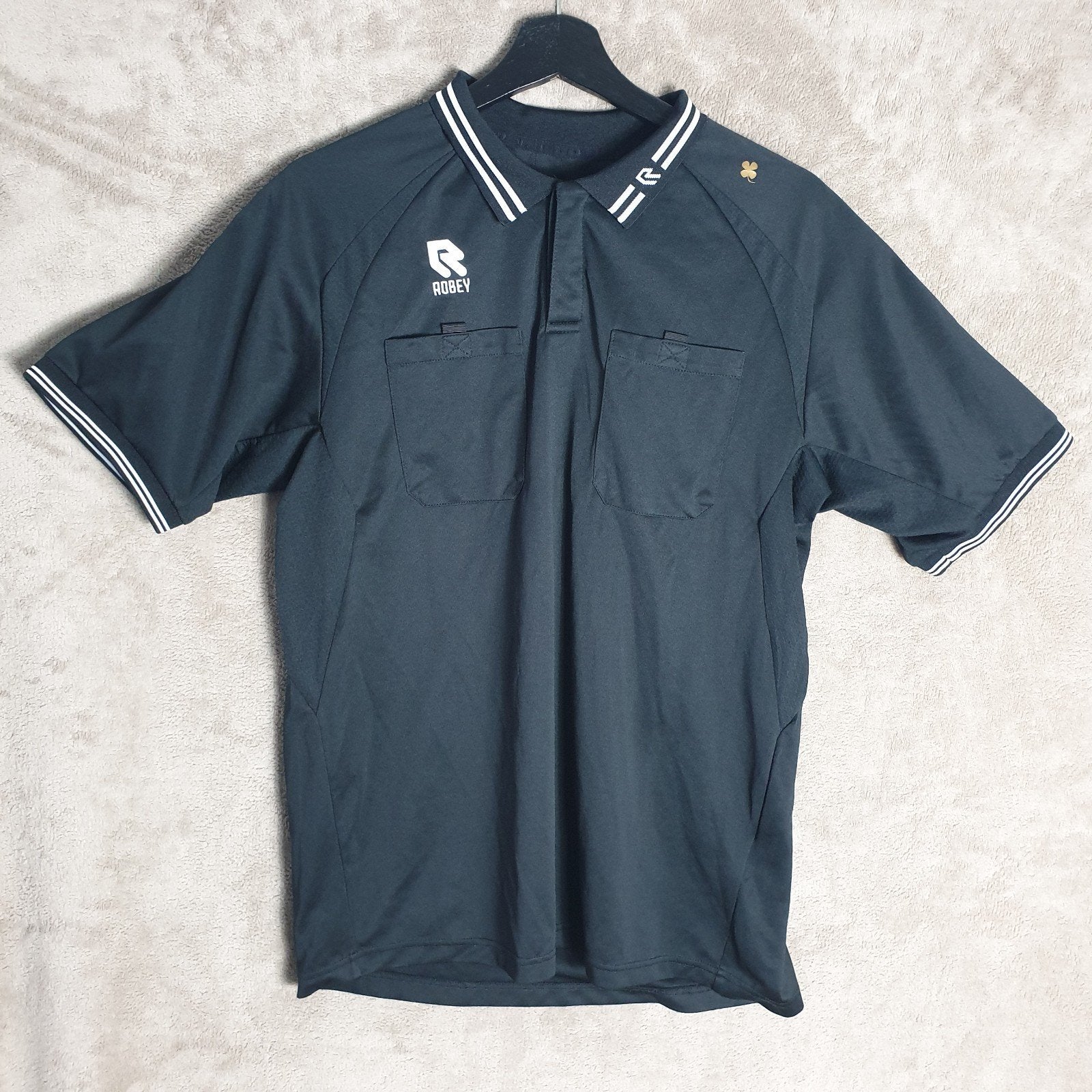 Robey Scheidsrechtersshirt Zwart Maat L, Maat 52/54 (L), Ophalen of Verzenden, Gedragen, Robey