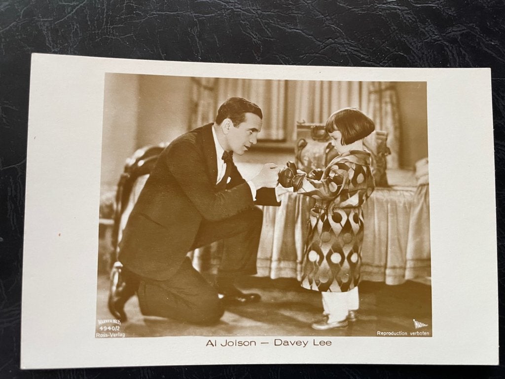 ansichtkaart / kaart van Al Jolson-Davey Lee., Verzenden, 1920 tot 1940, Sterren en Beroemdheden
