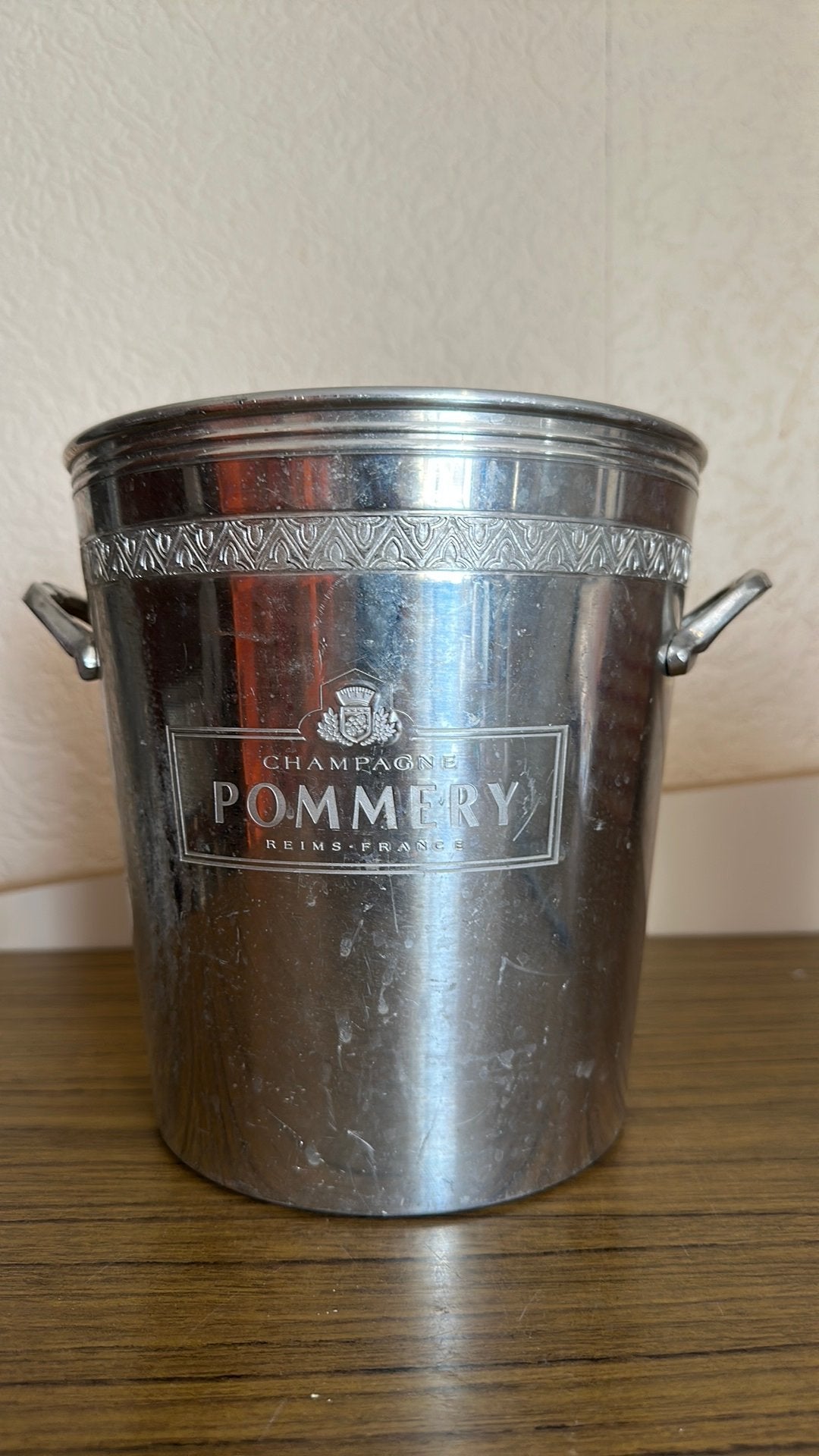 Champagne Koeler Pommery, Gebruikt, Ophalen of Verzenden, Minder dan 5 flessen, Metaal