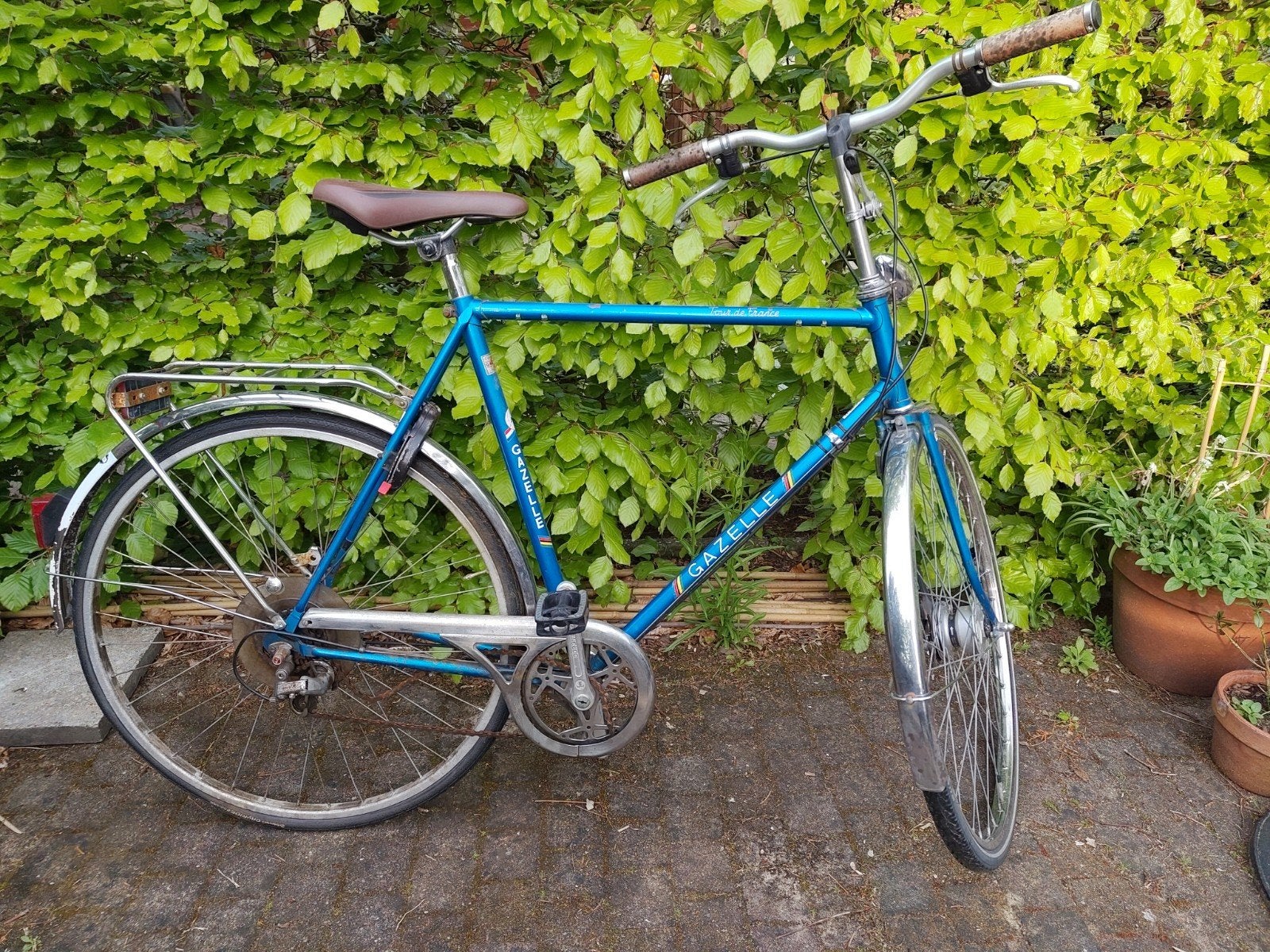 Gazelle Tour de France herenfiets, Fietsen en Brommers, 59 cm of meer, Ophalen, Trommelrem, Gazelle
