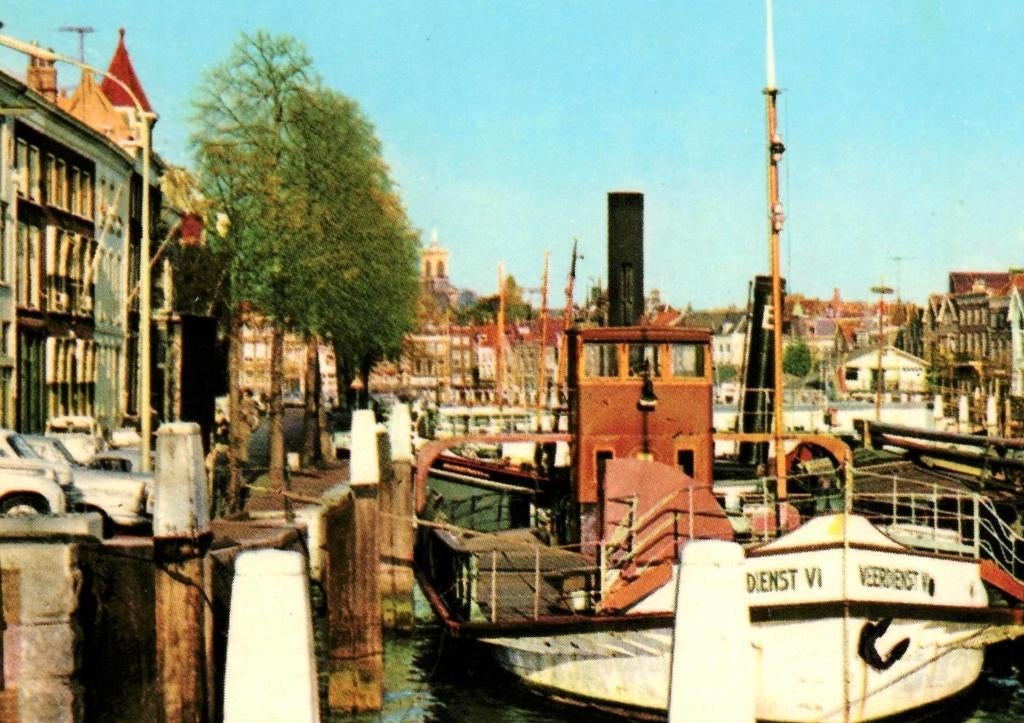 801517 Dordrecht jr 60 70 Haven Coaster Onbeschreven, Verzamelen, Ansichtkaarten | Nederland, Ophalen of Verzenden, 1960 tot 1980