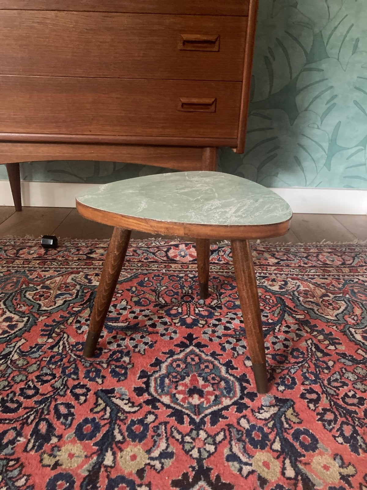 Vintage bijzettafel/plantentafel - Jaren '50/'60, Huis en Inrichting, Ophalen, Minder dan 45 cm, Minder dan 55 cm, Gebruikt