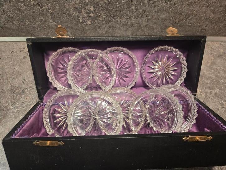⭐ Kristal‑look petit four schaaltjes | Vintage, Huis en Inrichting, Gebruikt, Overige typen, Ophalen of Verzenden, Glas