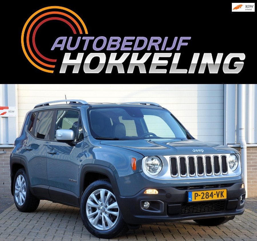 Jeep Renegade 1.4 MultiAir Night Eagle Limited; Automaat+Led, Auto's, Gebruikt, 4 cilinders, Leder, 600 kg