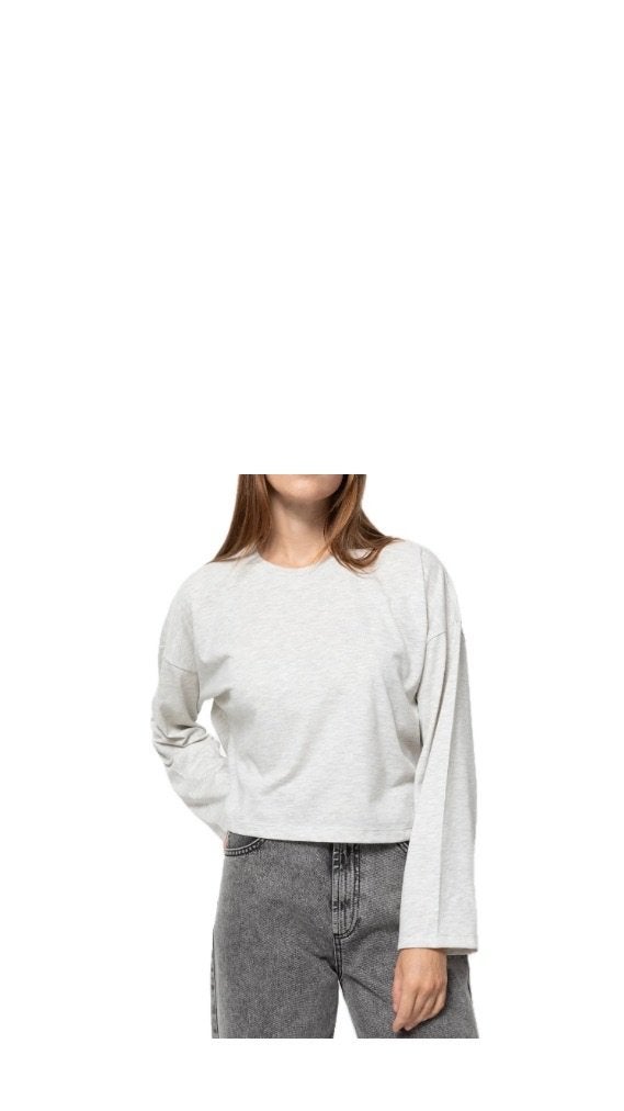 Grijze lange mouwen crop top van âme antwerp, Ophalen of Verzenden, Zo goed als nieuw, Lange mouw, Maat 34 (XS) of kleiner