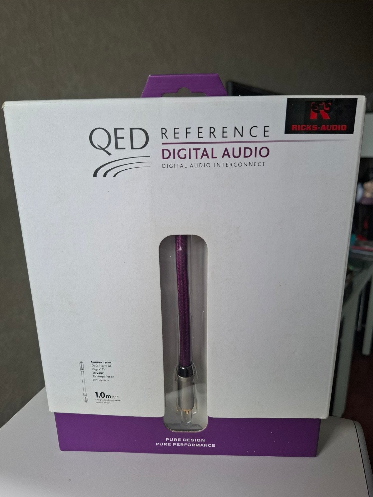 QED REFERENCE DIGITAL AUDIO CABLE 1M, Ophalen, Nieuw, Minder dan 2 meter, Coaxiale kabel