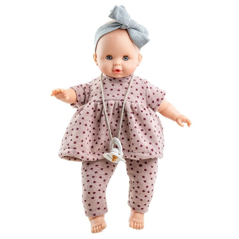 Paola Reina pop Sonia stippenjurkje met geluid -  36cm, Nieuw, Ophalen of Verzenden, Babypop, Info@bezigebijtjezzz.nl