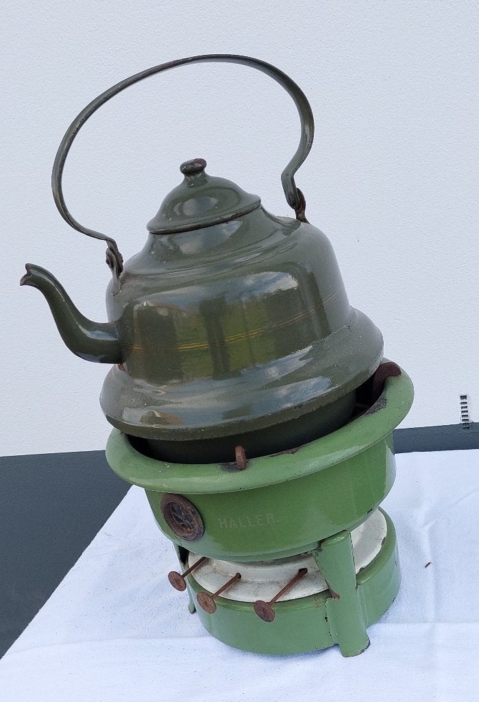 Emaille waterketel, zakketel, Antiek en Kunst, Antiek | Emaille, Ophalen