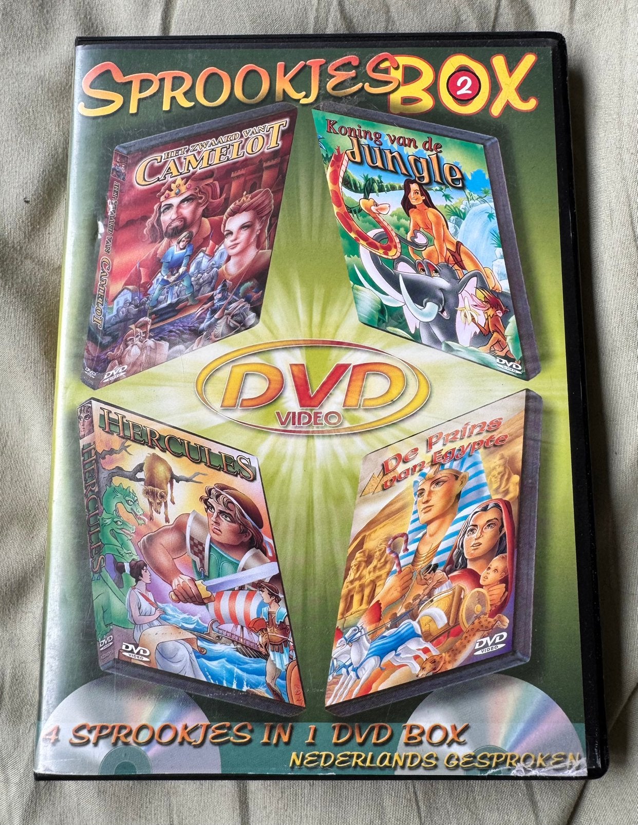 Dvd Sprookjesbox 2 - 4 sprookjes in 1 box, Animatie, Amerikaans, Zo goed als nieuw, Vanaf 6 jaar