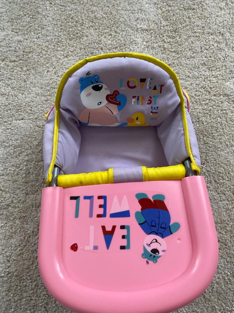 Baby Born zitstoel voor aan tafel, Ophalen of Verzenden, Gebruikt, Hangstoel, Aanschuifbaar