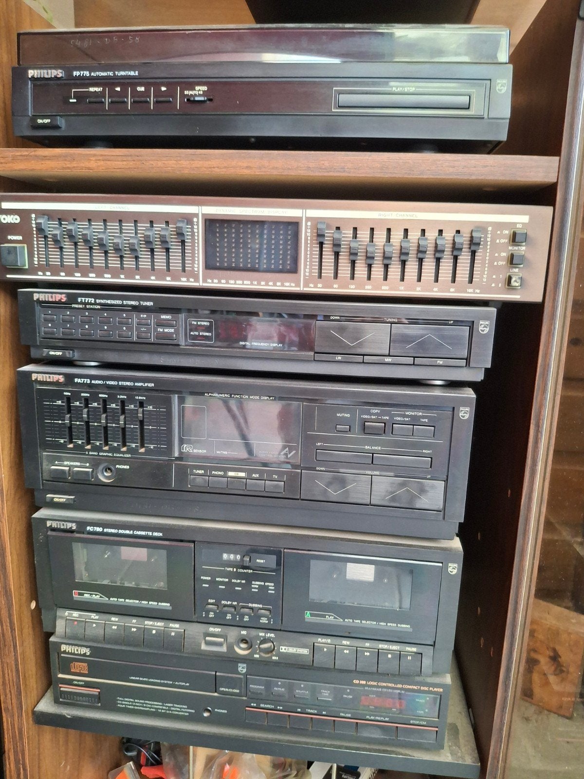 Muziektoren met boxen - Philips en Bose incl picup, Ophalen, Philips, Gebruikt, Losse componenten