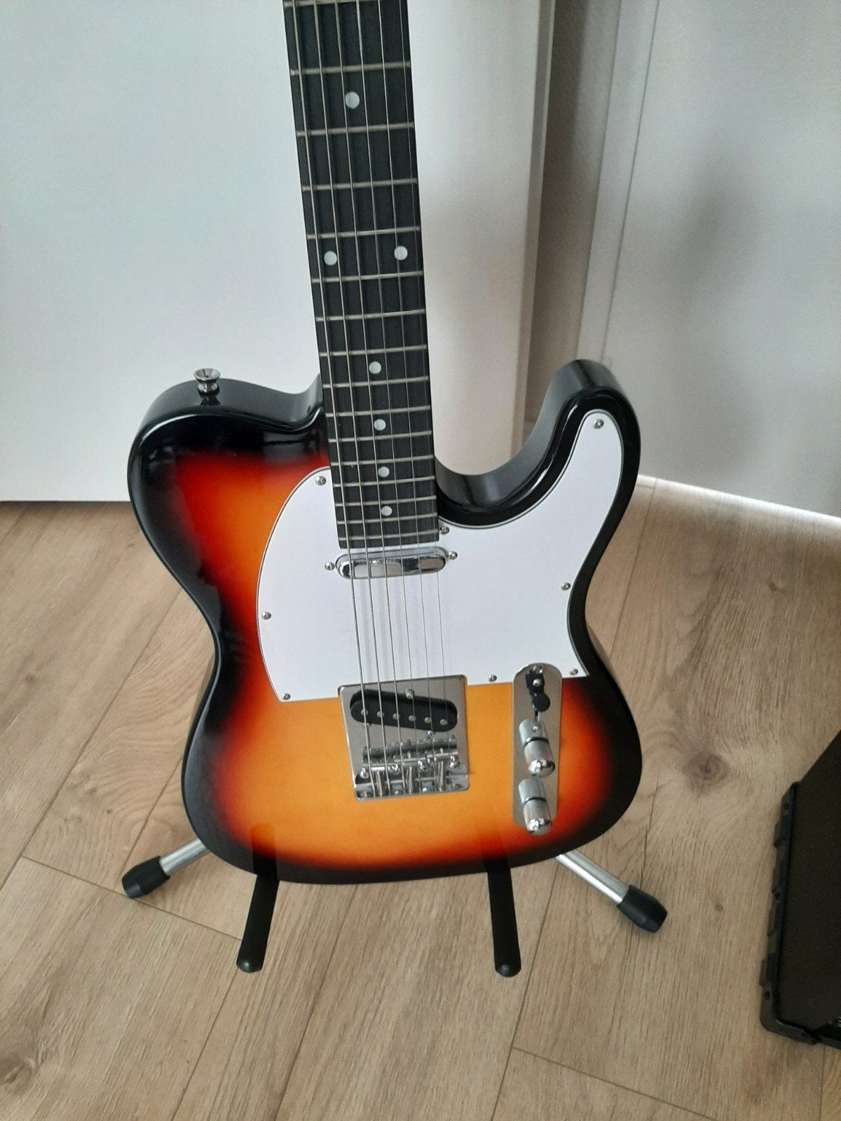 Telecaster copy elektrische gitaar met standaard