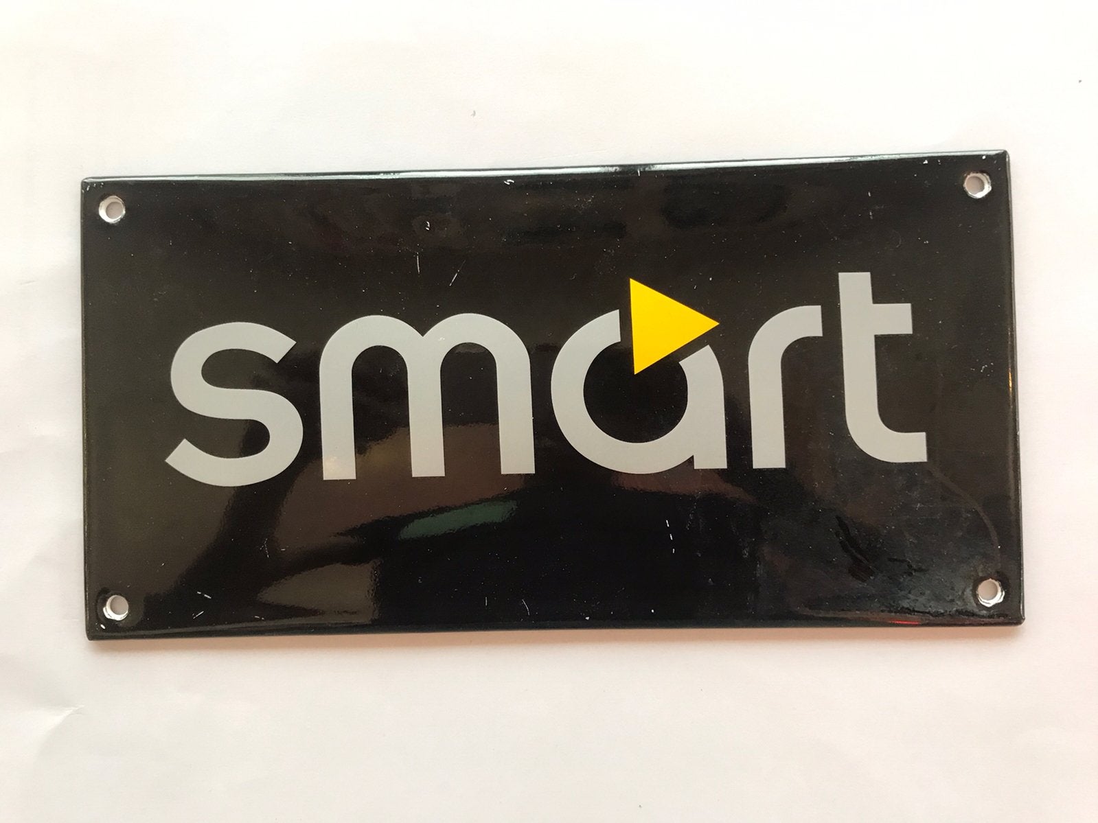 smart emaille reclamebord, Ophalen of Verzenden, Gebruikt, Reclamebord