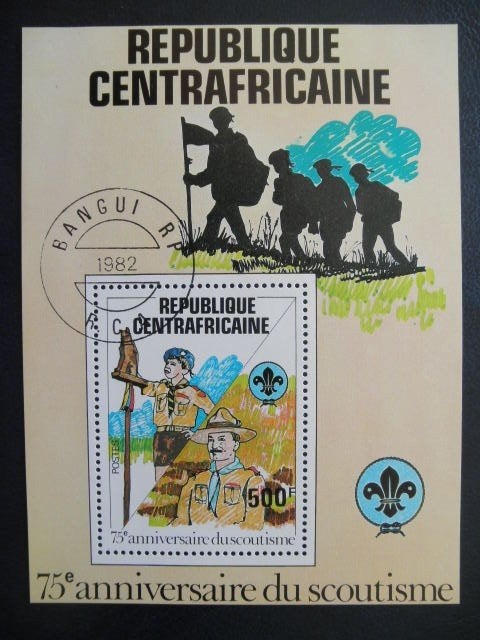 Postzegels Centraal Afrika 1982 scouting - cat.w. € 2,00., Ophalen of Verzenden, Overige landen, Gestempeld