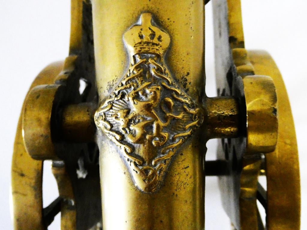 Decoratief kanon signaalkanon wapenschild leeuw Nederland, Antiek en Kunst, Ophalen of Verzenden