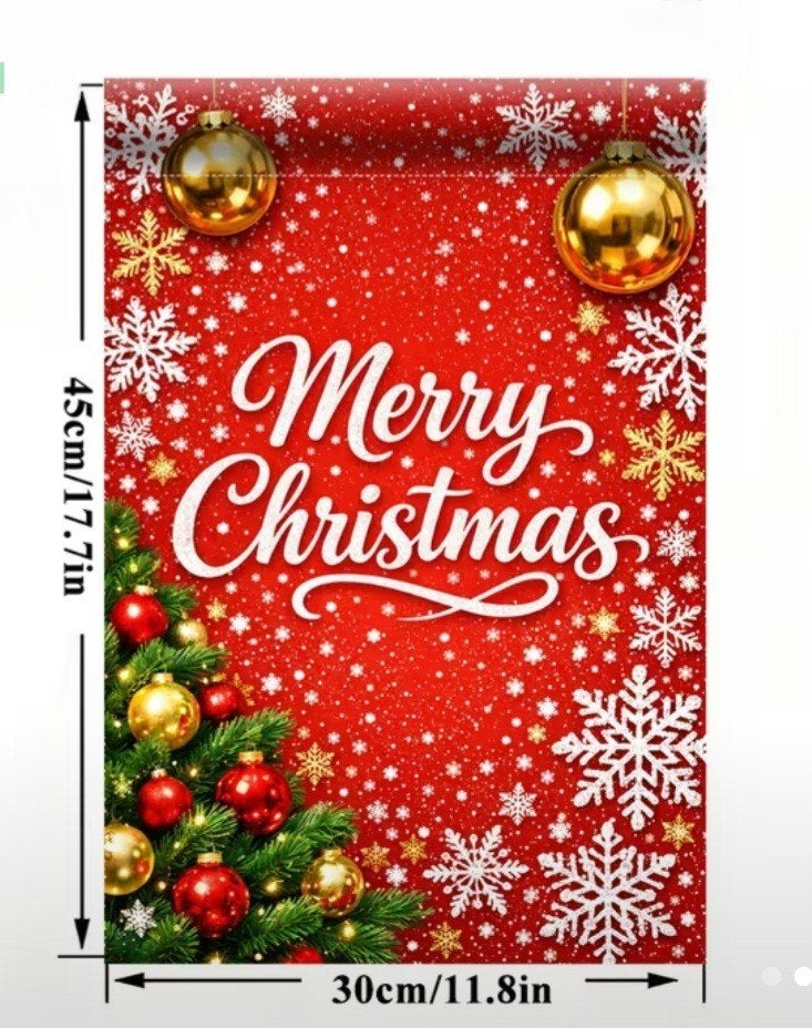 Kerst banner kerstbanner kerstvlag, Diversen, Kerst, Ophalen of Verzenden, Nieuw