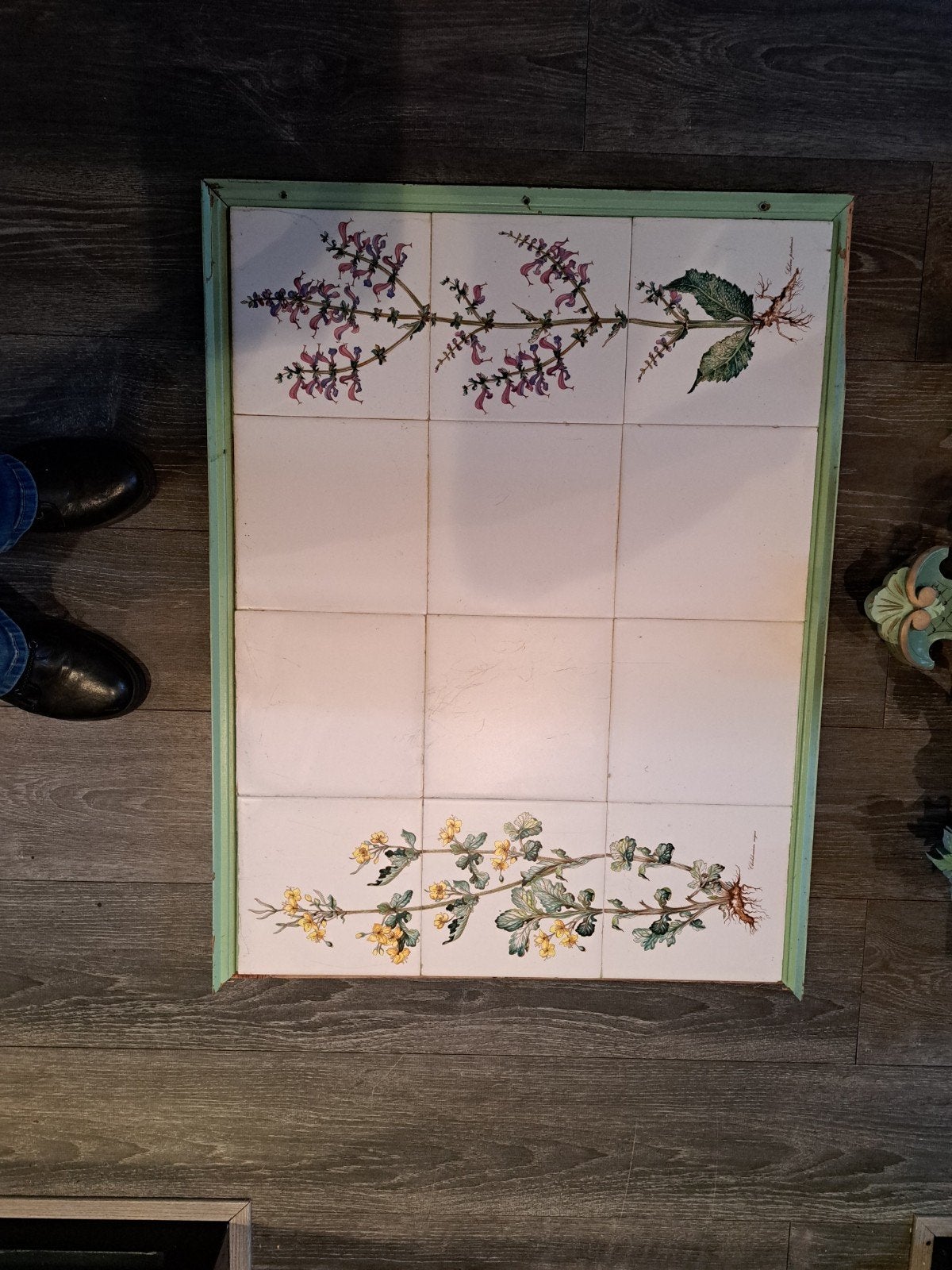 Antieke Tegeltableaus en Losse Groene Tegels, Ophalen of Verzenden