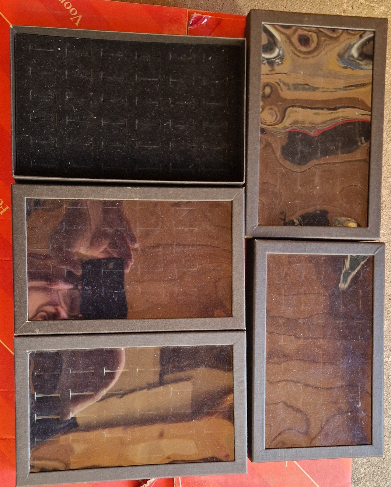 5x Ringendisplay / Ringendoos, Sieraden, Tassen en Uiterlijk, Ringen, Ophalen of Verzenden, Zo goed als nieuw, Zwart