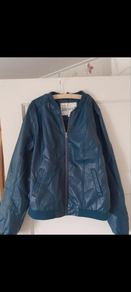 Blauwe nepleren zomerjas 164, Meisje, Ophalen of Verzenden, Zo goed als nieuw, Onbekend