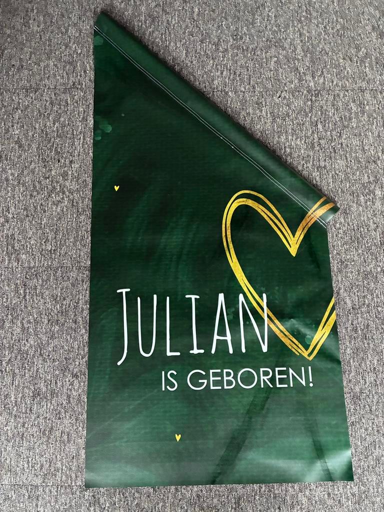 Geboortevlag Julian, Ophalen of Verzenden, Zo goed als nieuw