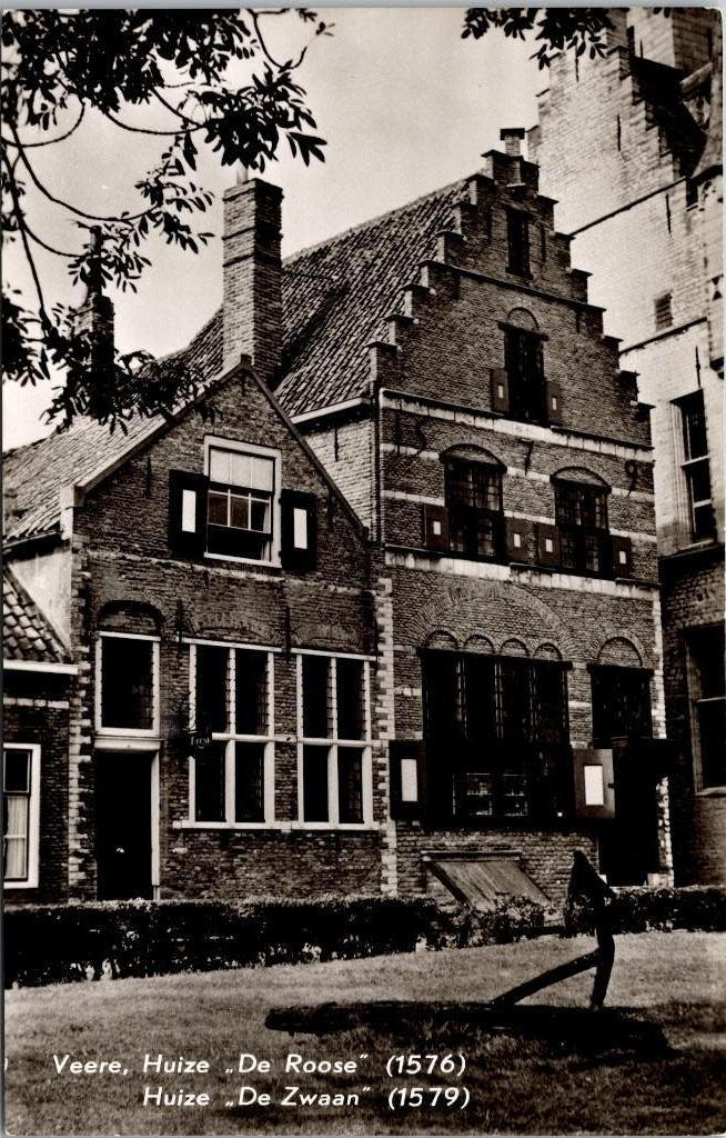 Veere - Huize De Roose Huize De Zwaan, Verzenden, 1960 tot 1980, Ongelopen, Zeeland