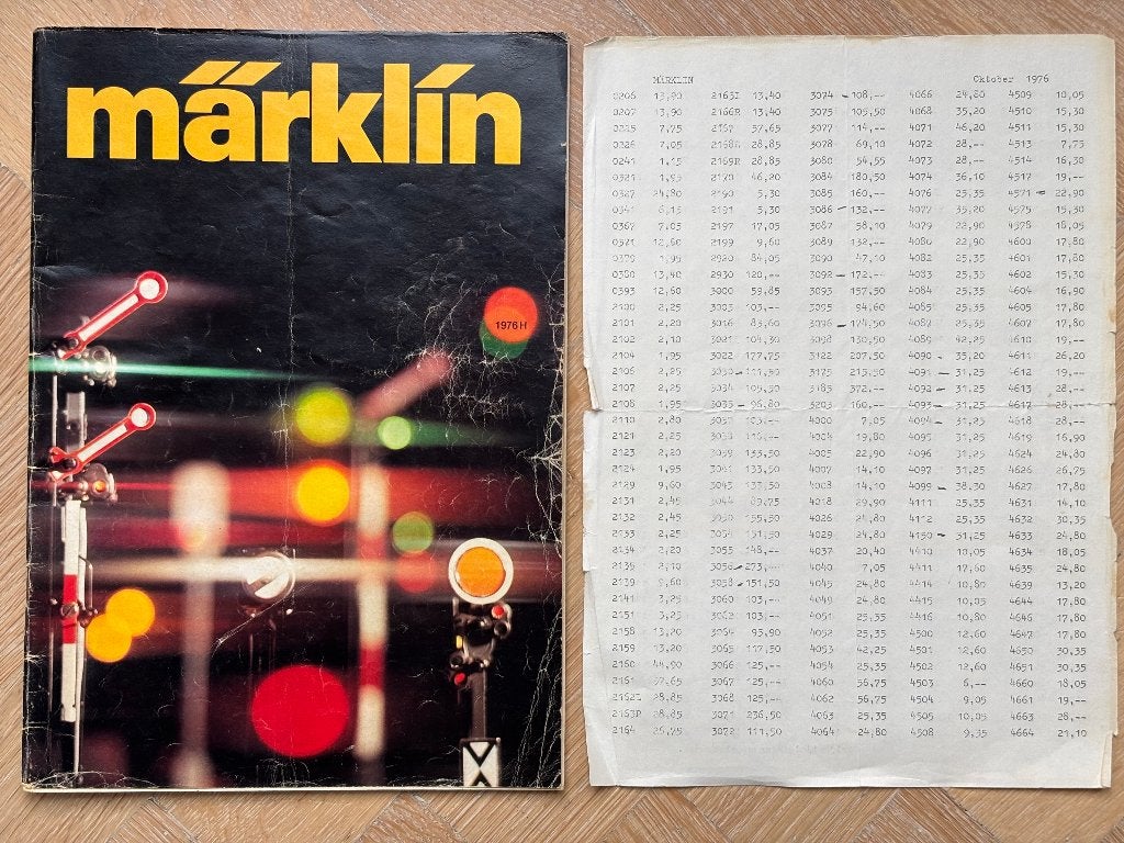 Märklin catalogus 1976 met prijslijst, Wisselstroom, Gebruikt, Analoog, Märklin