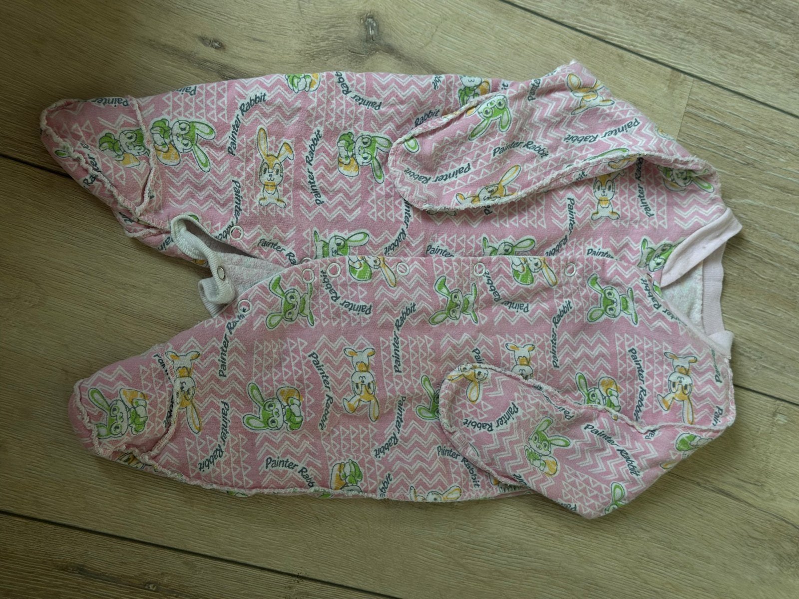 Roze baby pyjama/boxpakje met konijntjes maat 50/56, Ophalen, Gebruikt, Meisje, Nacht- of Onderkleding
