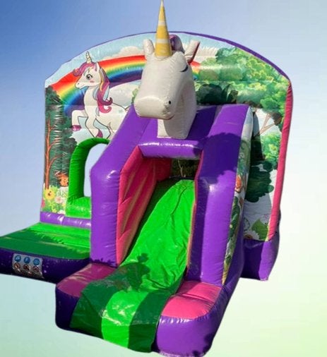 Te koop mooi Springkussen Met glijbaan, Ophalen, Zo goed als nieuw, Overige